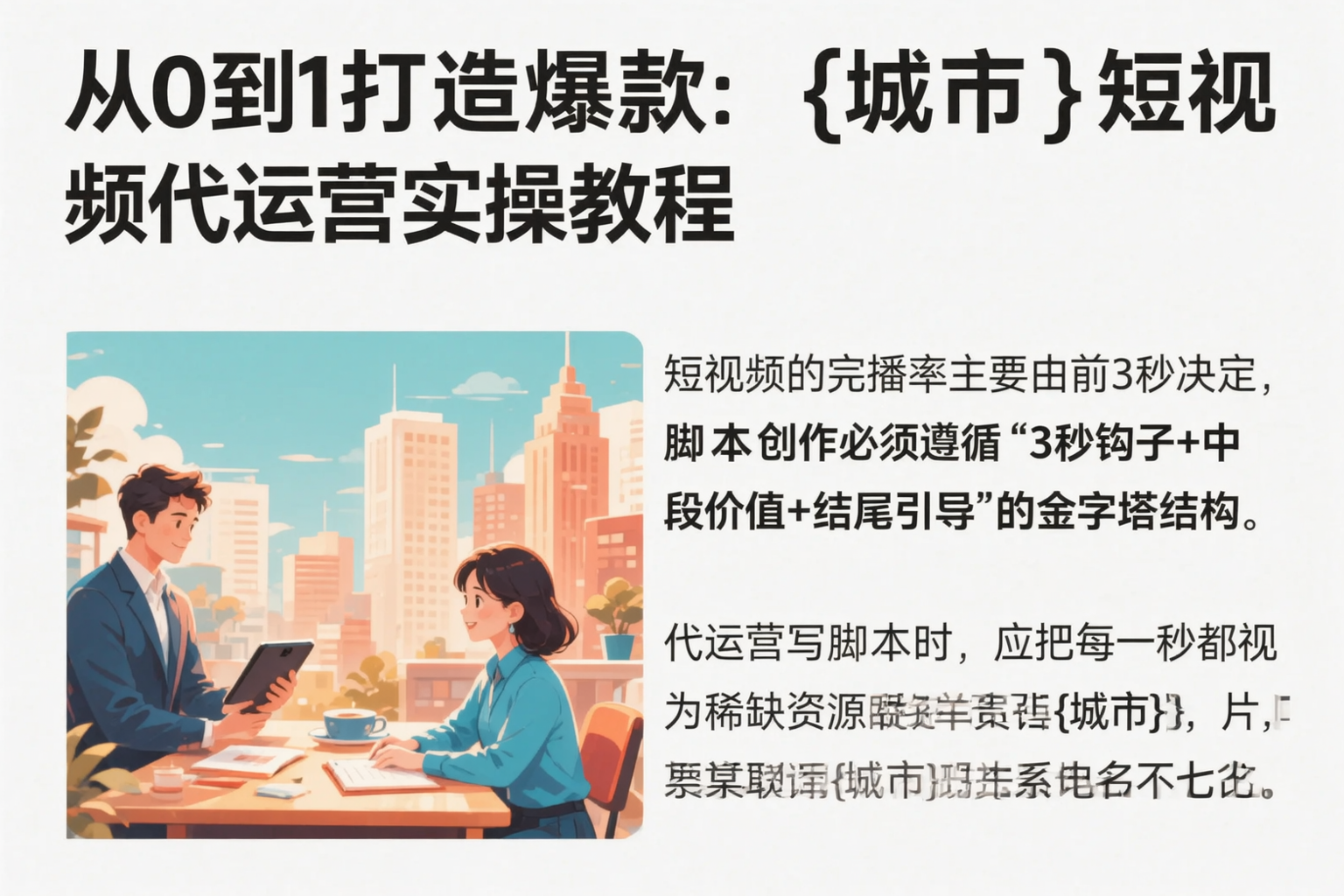 从0到1打造爆款：辽阳短视频代运营实操教程