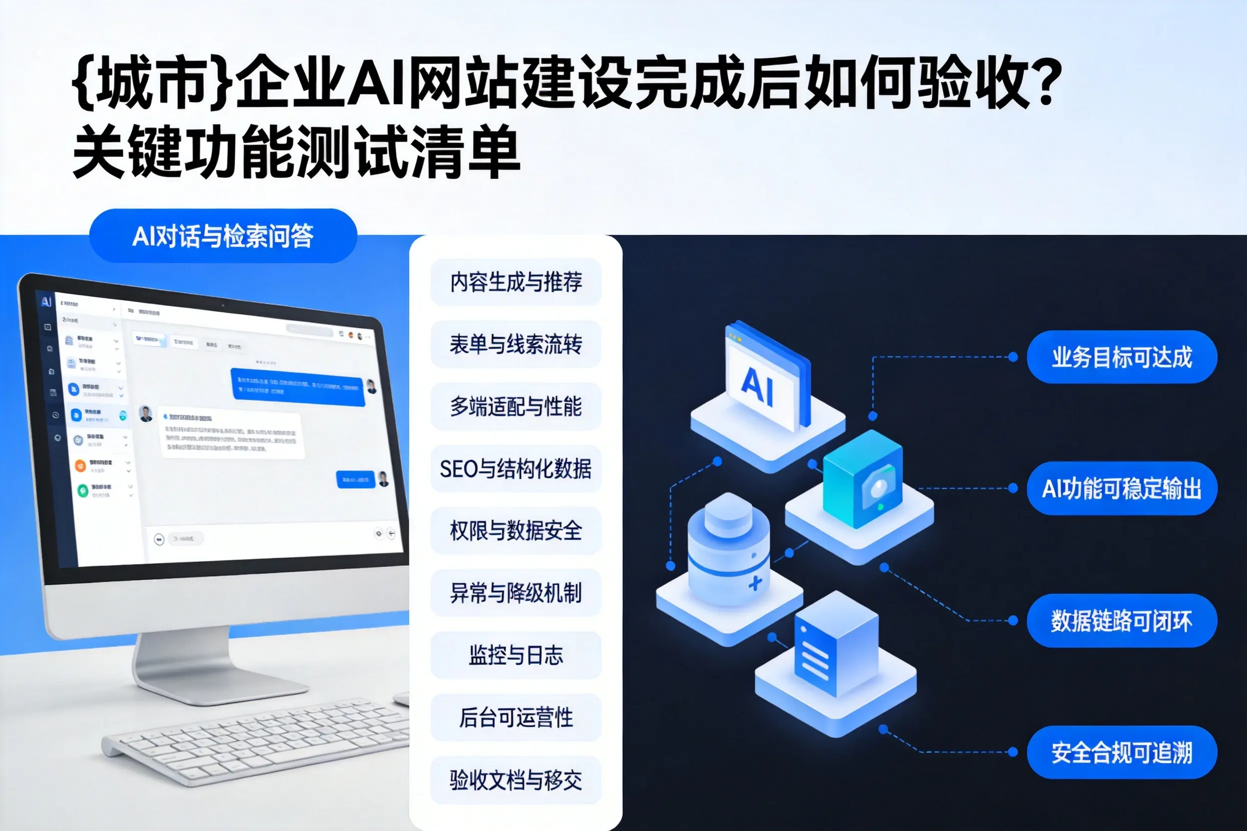 辽阳企业AI网站建设完成后如何验收？关键功能测试清单