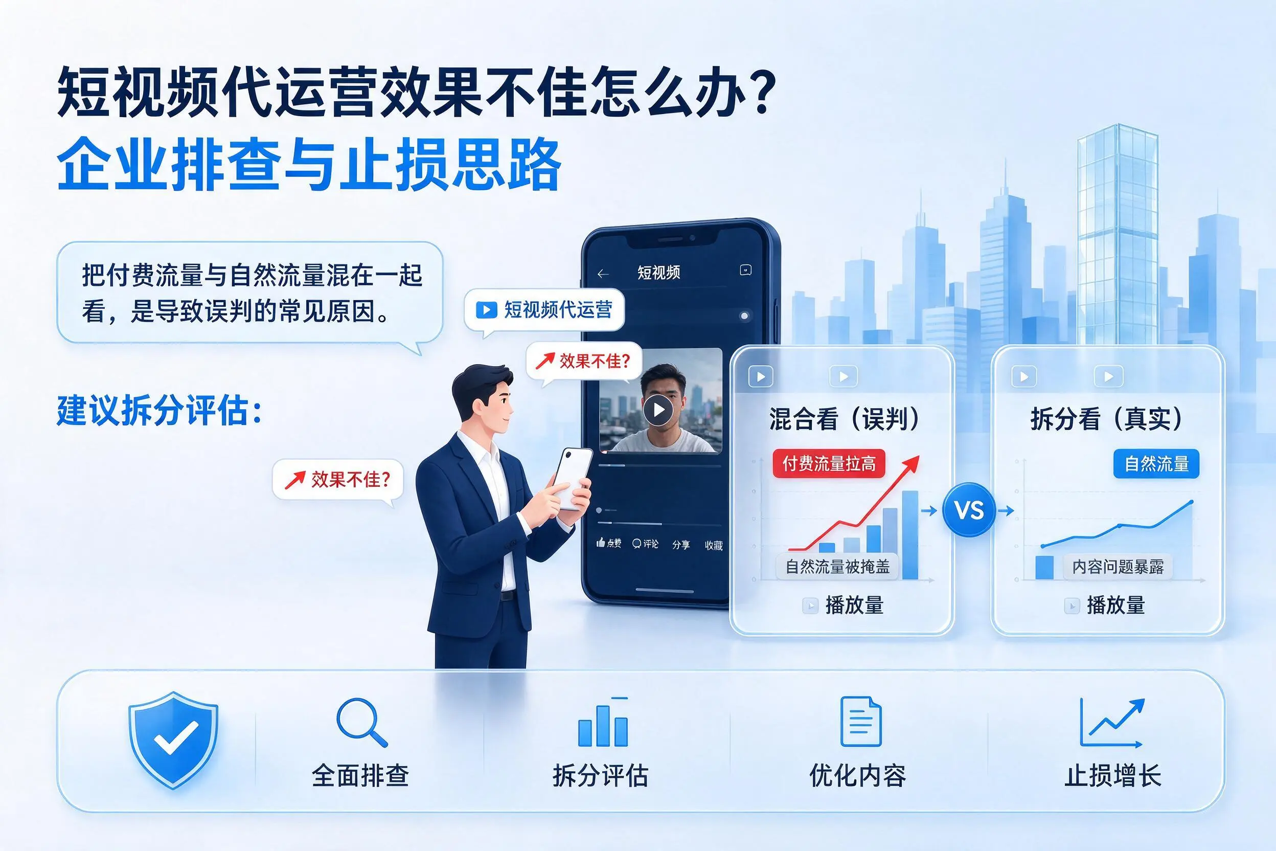 短视频代运营效果不佳怎么办？辽阳企业排查与止损思路