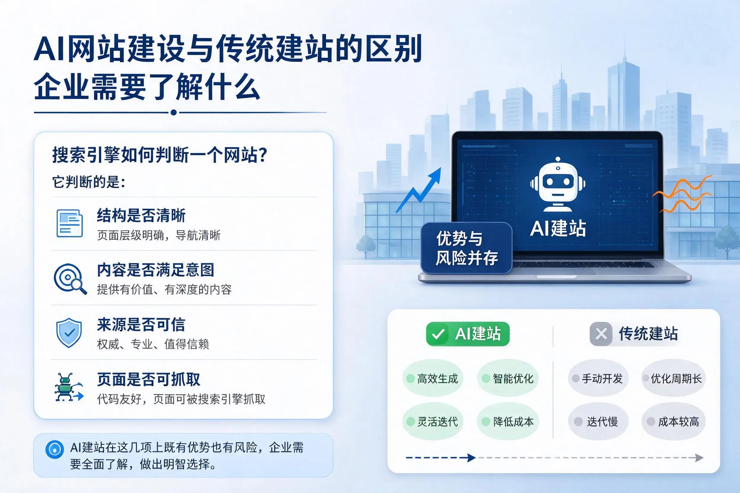 AI网站建设与传统建站的区别，辽阳企业需要了解什么