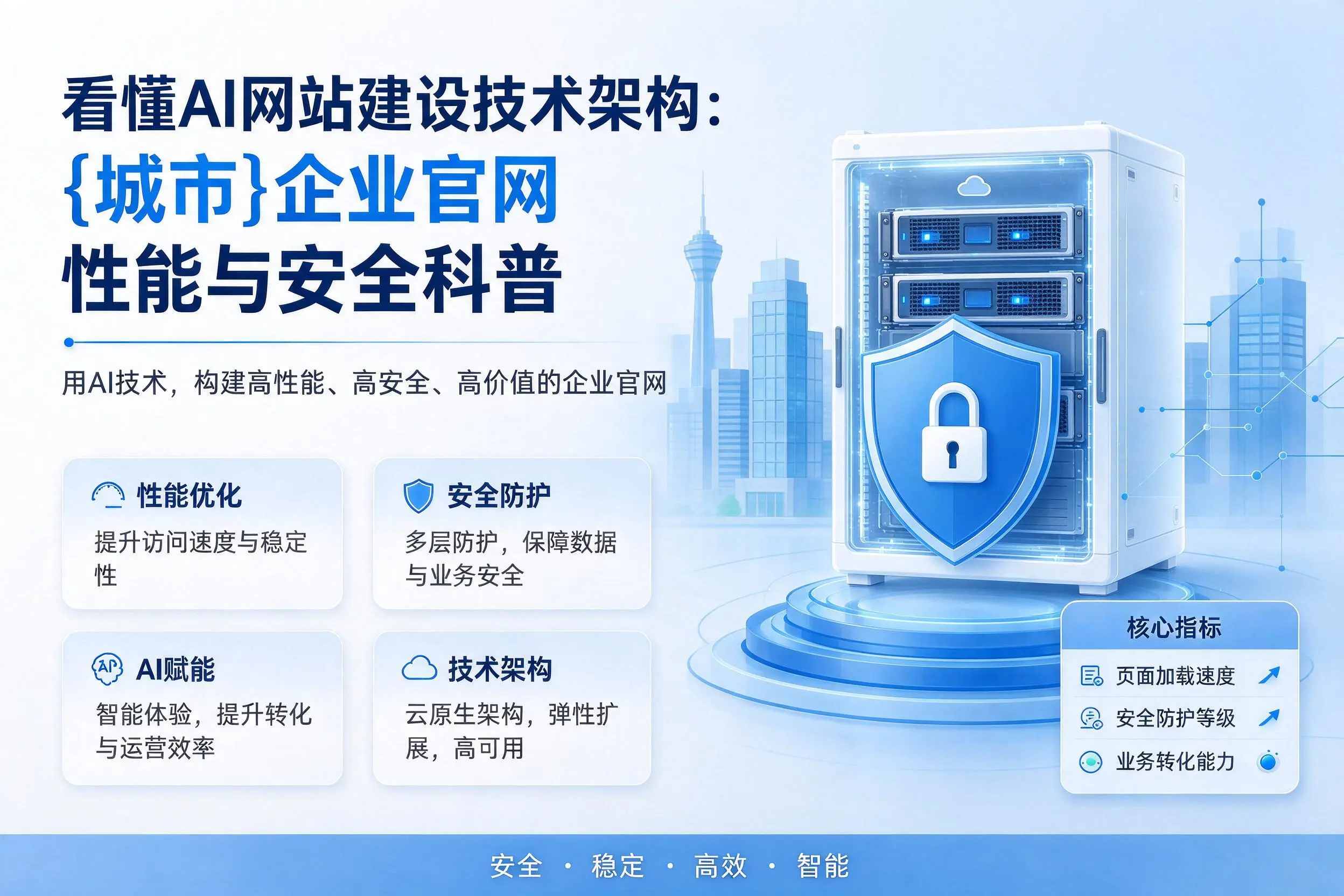 看懂AI网站建设技术架构:辽阳企业官网性能与安全科普
