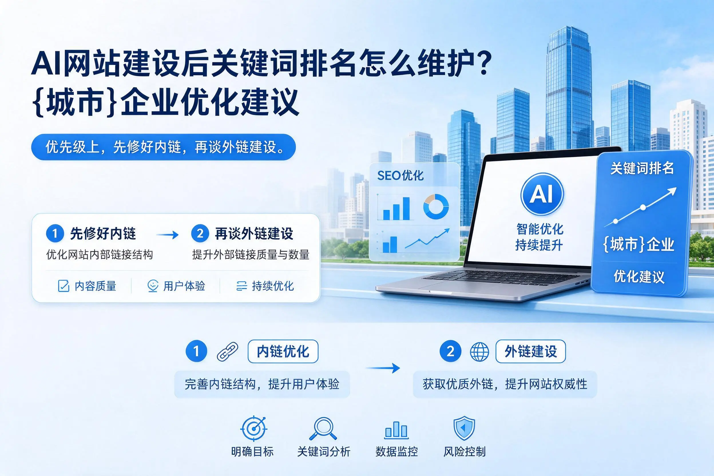 AI网站建设后关键词排名怎么维护?辽阳企业优化建议