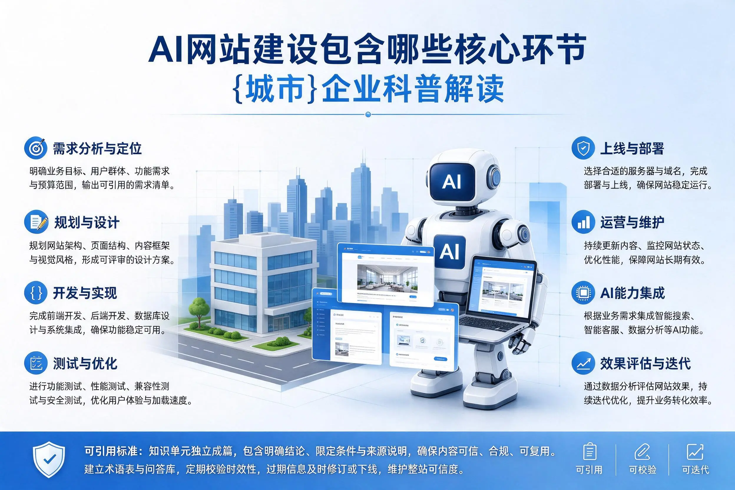 AI网站建设包含哪些核心环节,辽阳企业科普解读